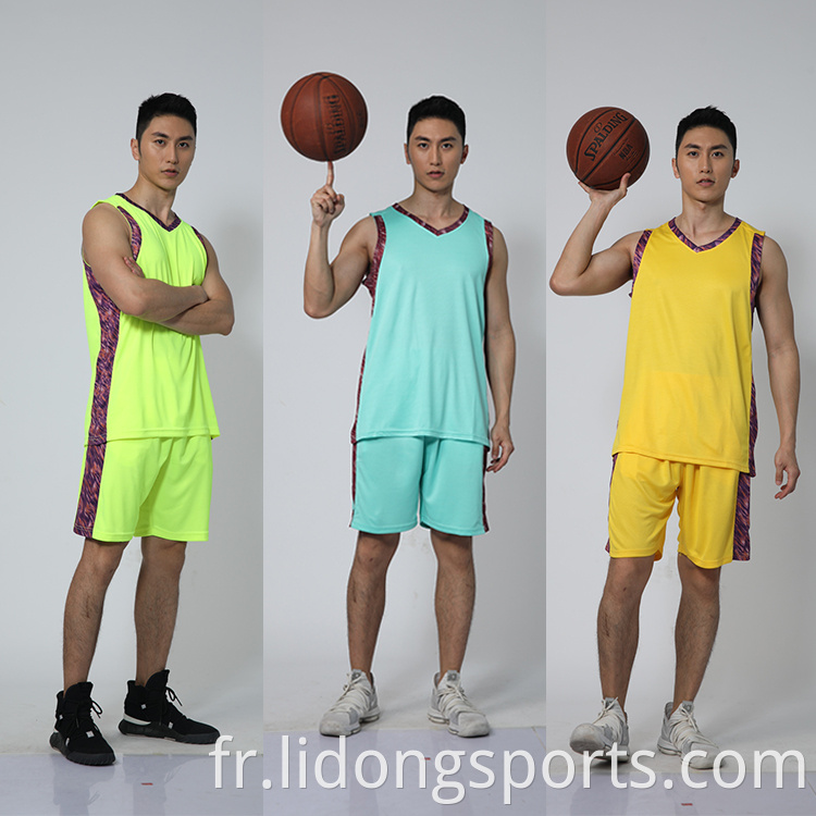 Blank Basketball Jerseys de basket-ball uniformes de basket-ball bon marché Jerseys de basket-ball personnalisés pour hommes